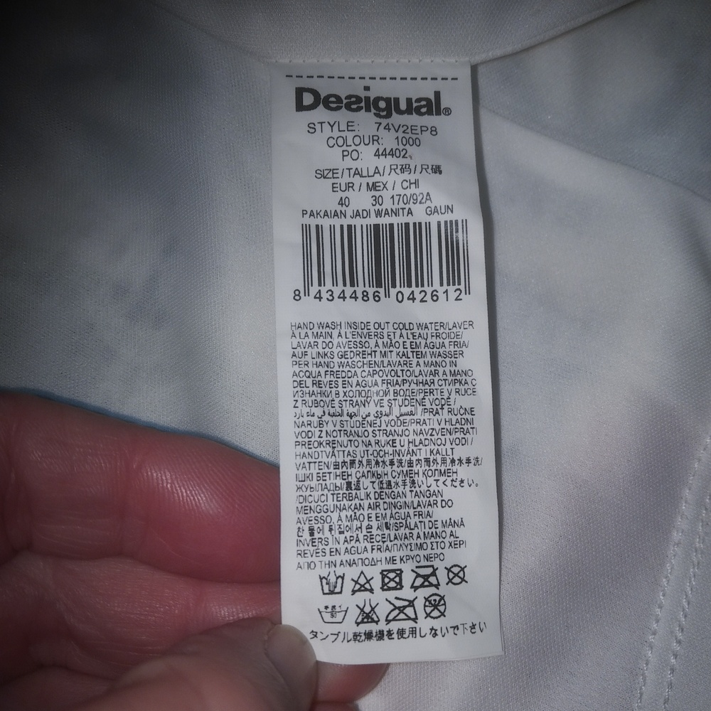 Desigual White Dress with Red and Blue Floral Accents - Picture 10 of 14